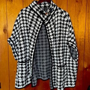 JCP Mixit Houndstooth sweater cardigan one size